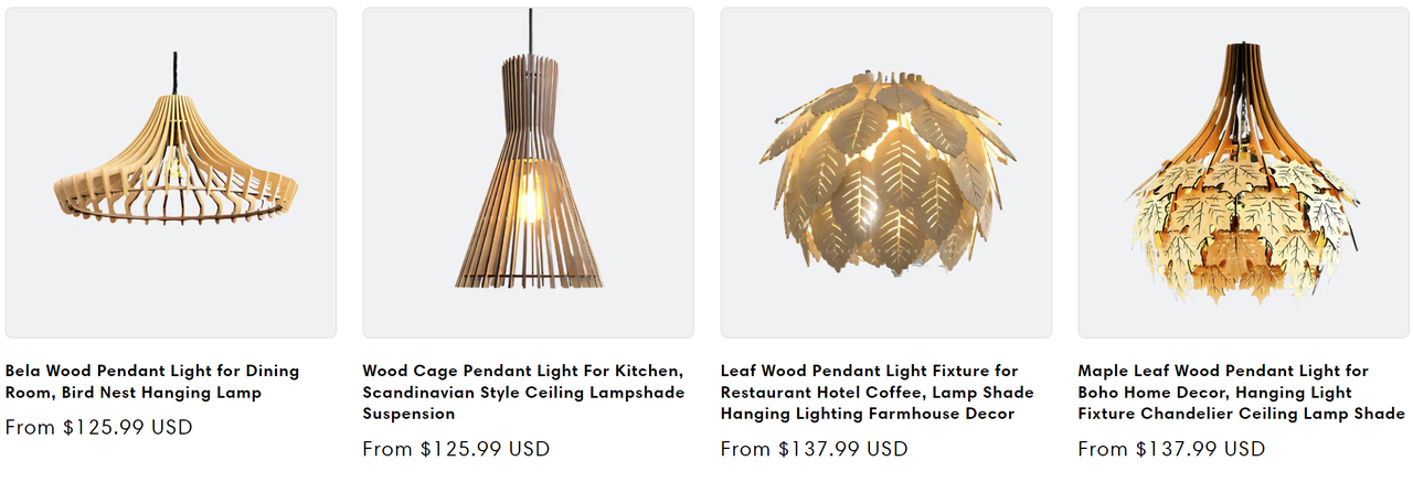 Affordable price of pendant light
