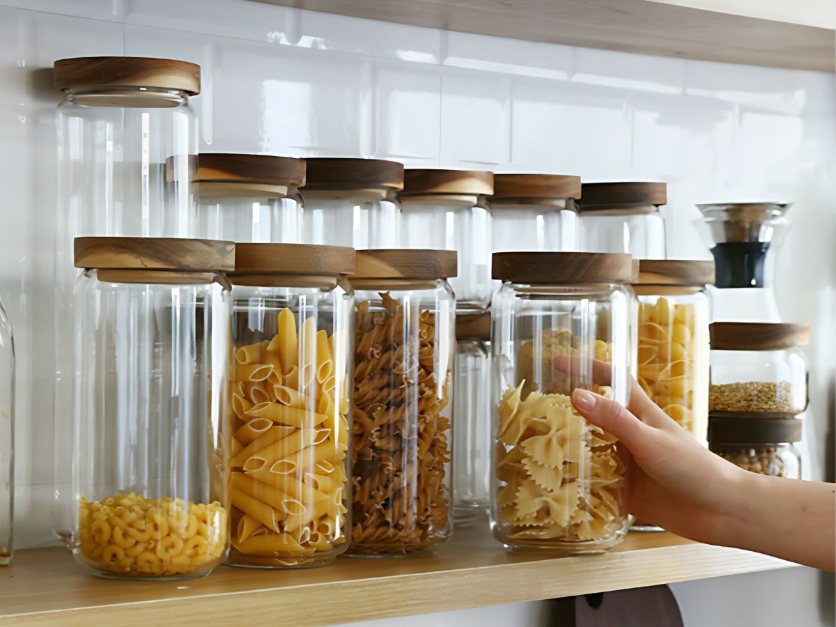 Clear Glass Storage Jar