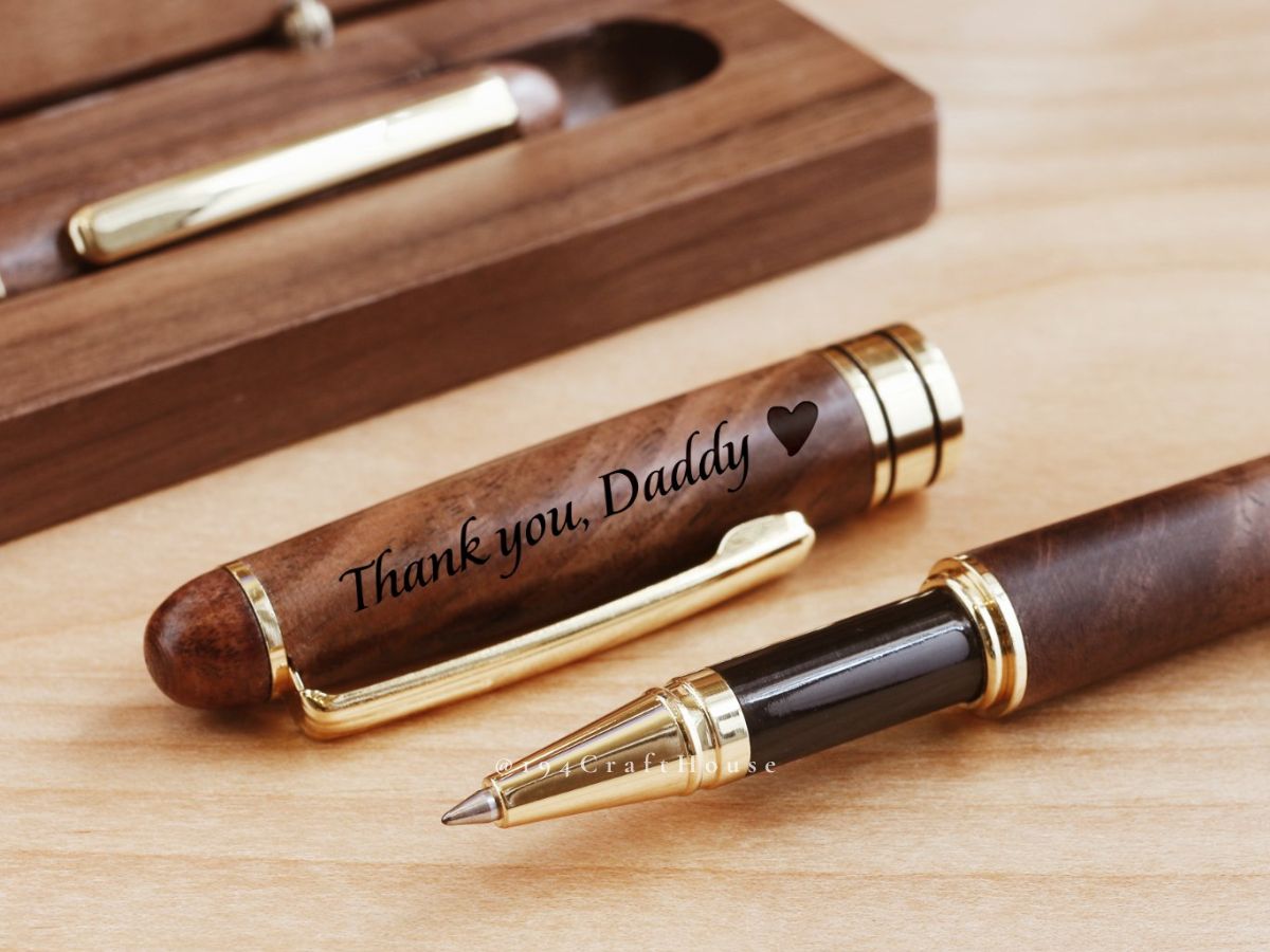 Engraved Gel Pen Personalized Gift for Father