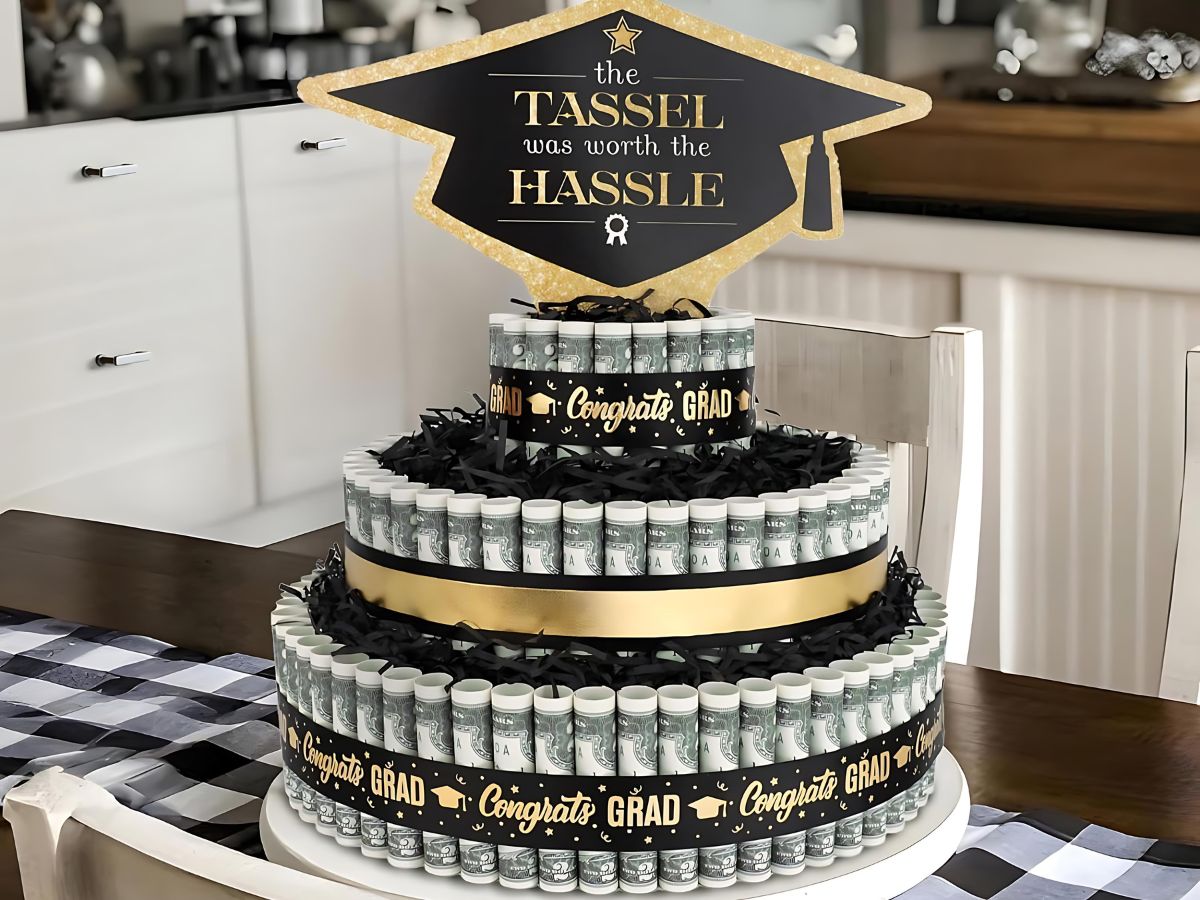 Graduation Money Cake