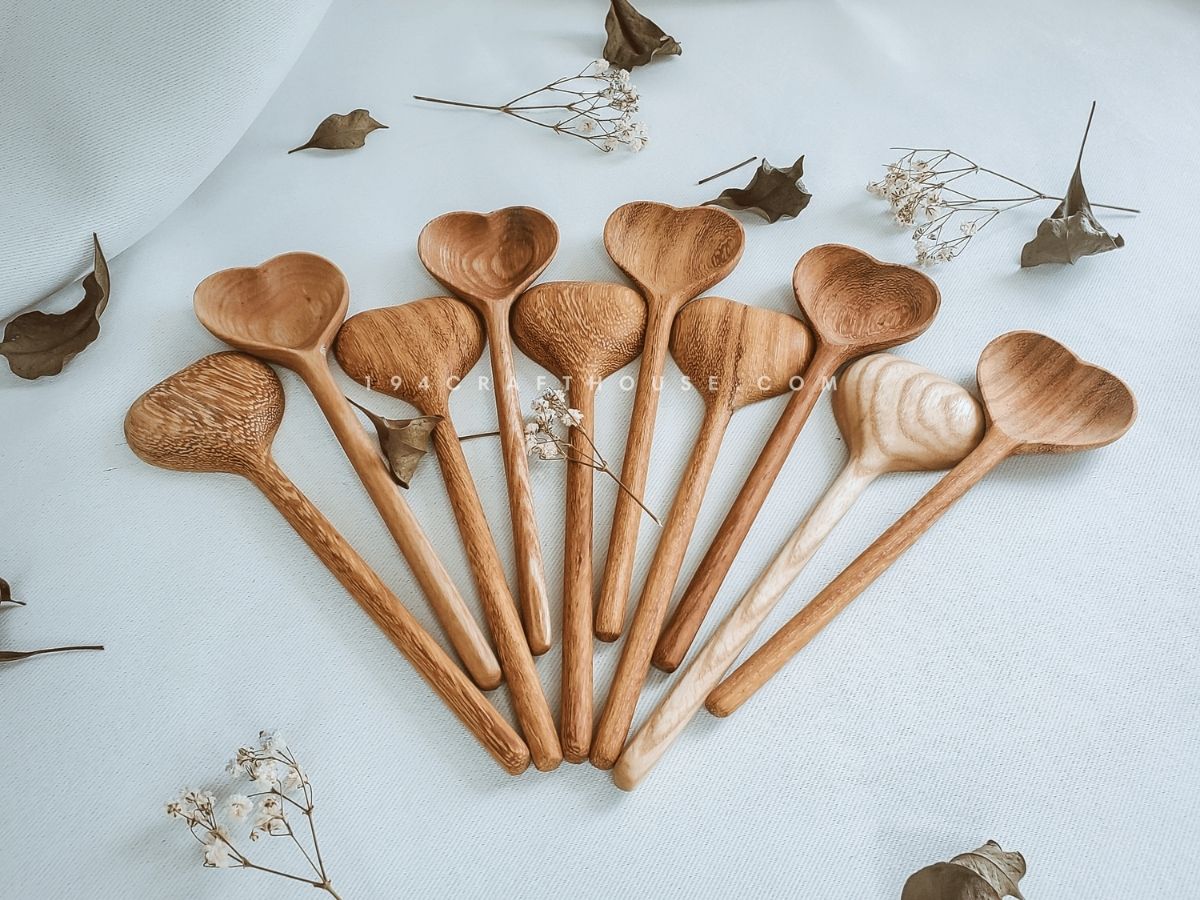 Handmade Wooden Heart Spoon