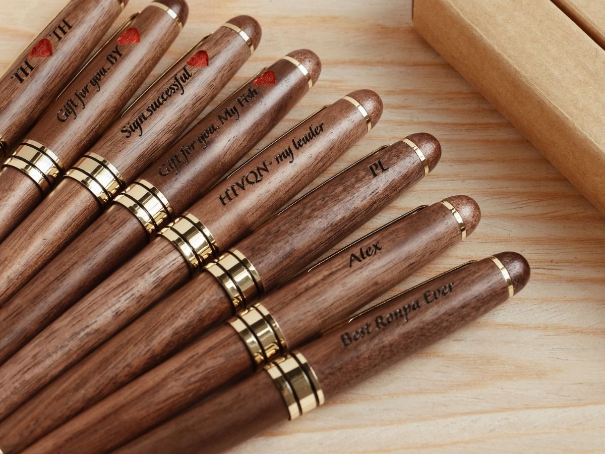 Handmade Wooden Pen Engraved Name/ Logo Personalized Corporate Gift
