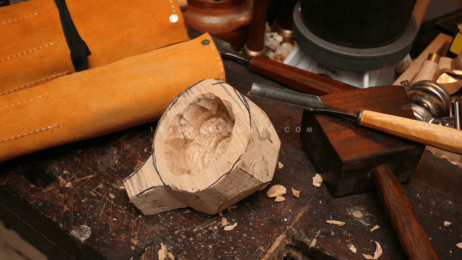 How to make a Kuksa cup step by step - Step 4: Hollow Out the Interior