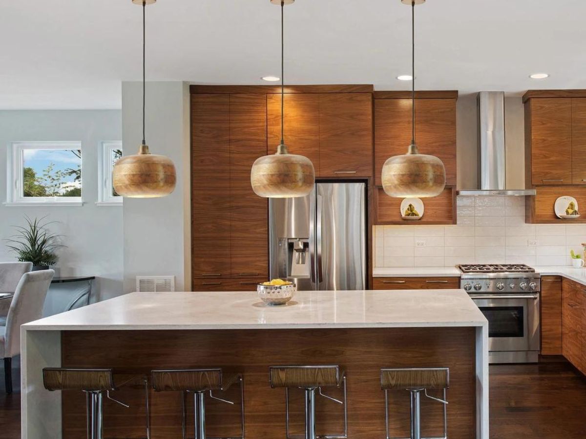 Kitchen Island Wood Pendant Light