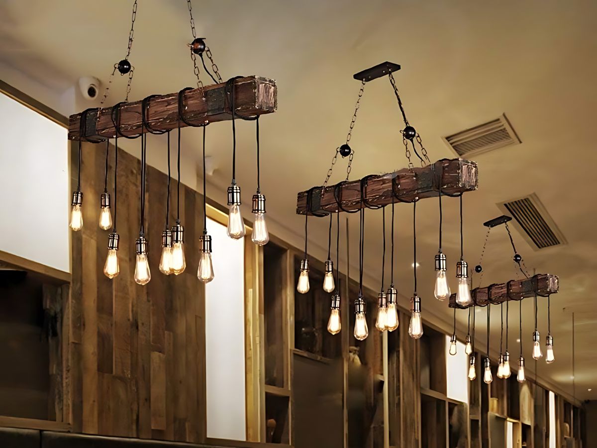 natuaral wood pendant light