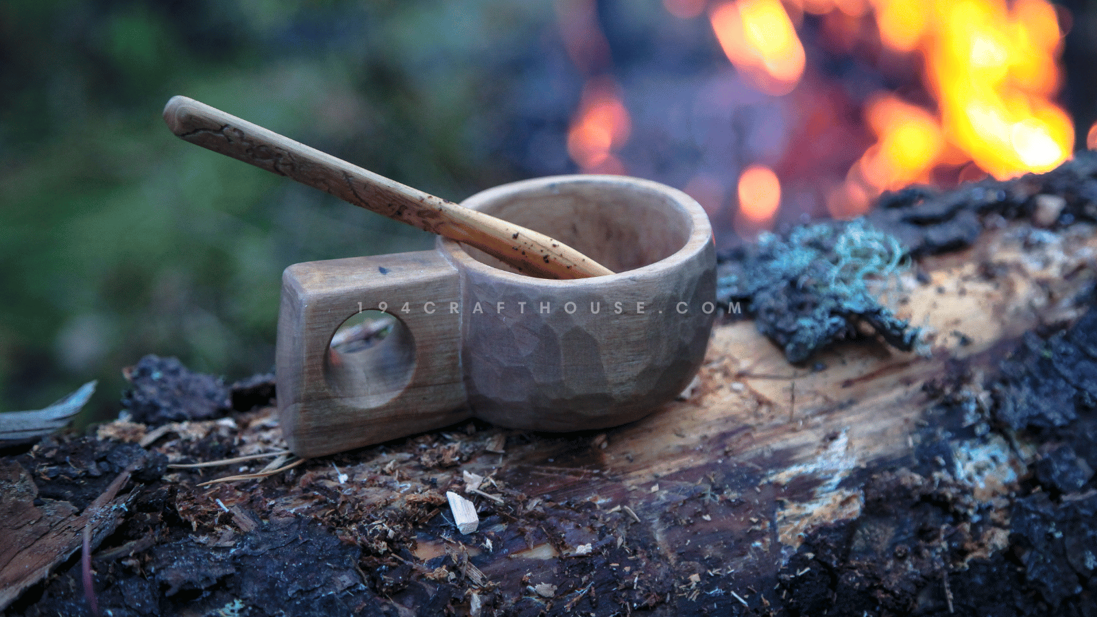 Kuksa Finnish cup Guksi from Birch burl Bushcraft Wooden Dishes