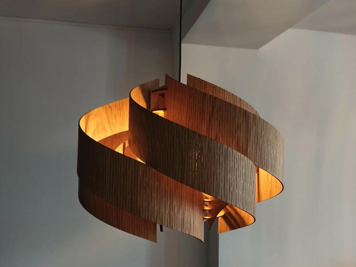 Birch Wood Pendant Light