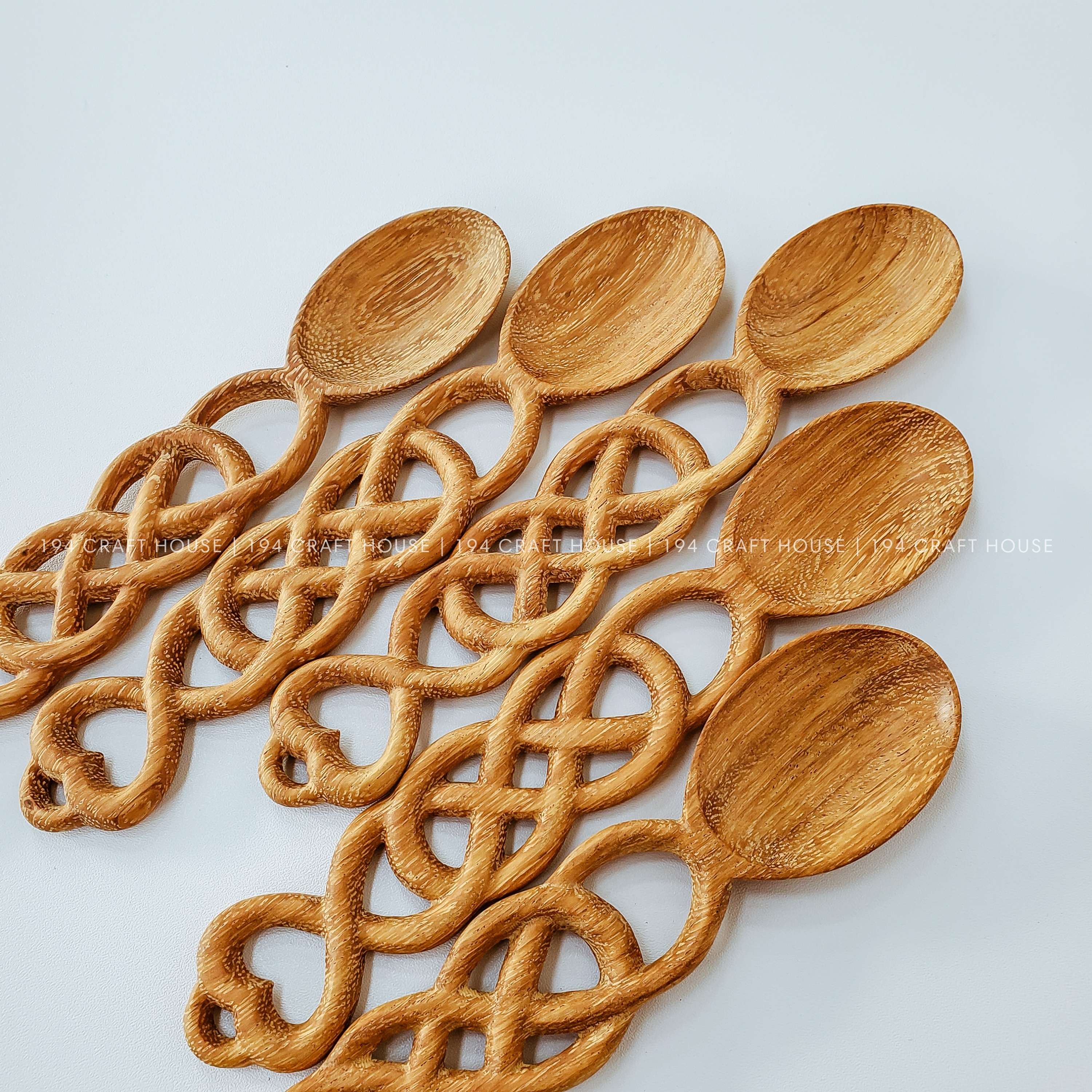 Hand Carved Welsh Love Spoons