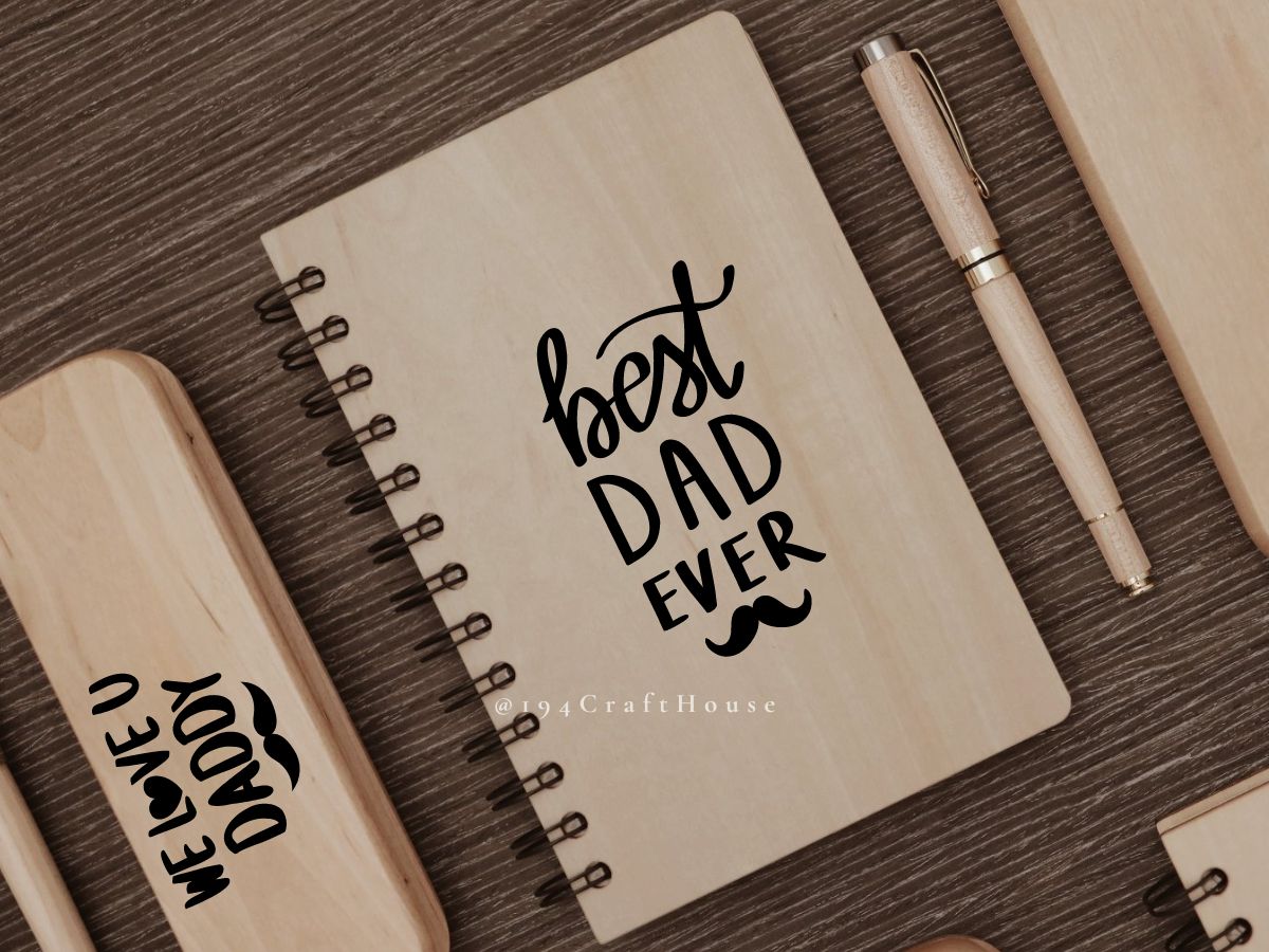 Personalized Maple Wooden Notebook Gift for Him