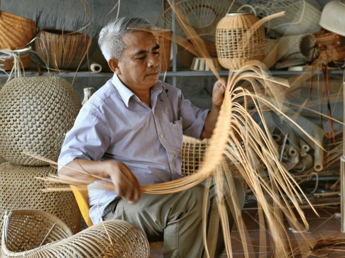 The production process of rattan