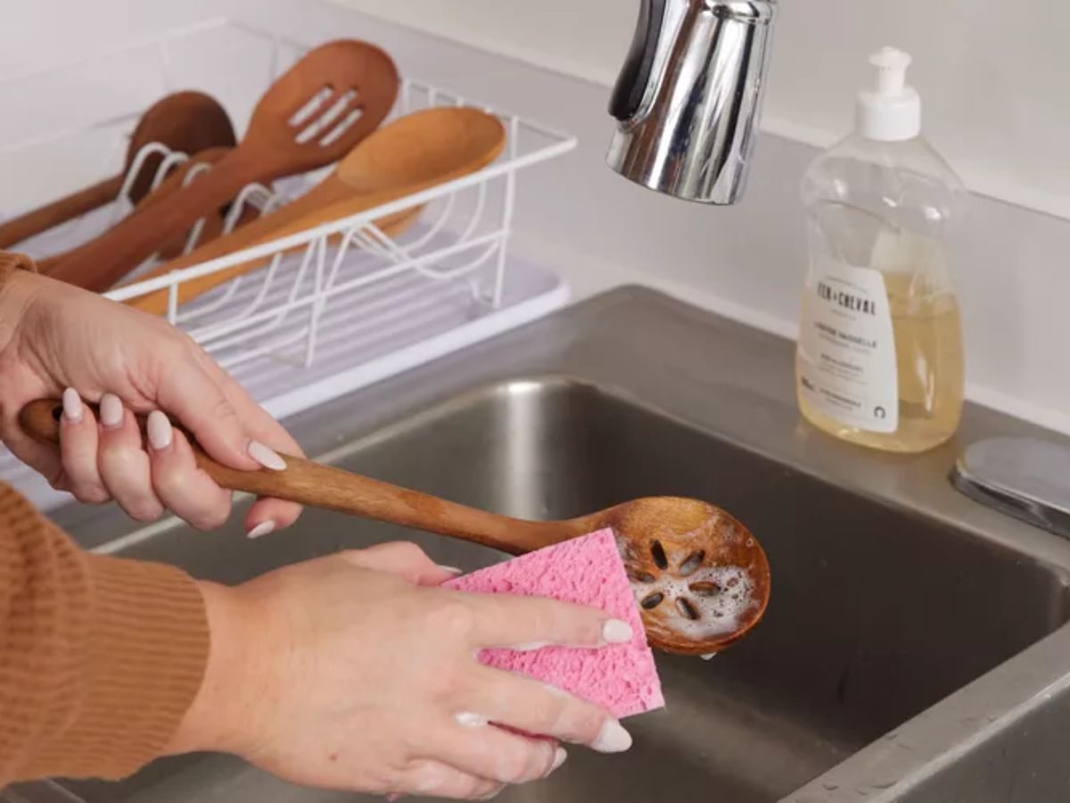 Use Mild Soap to Clean Wooden Utensils