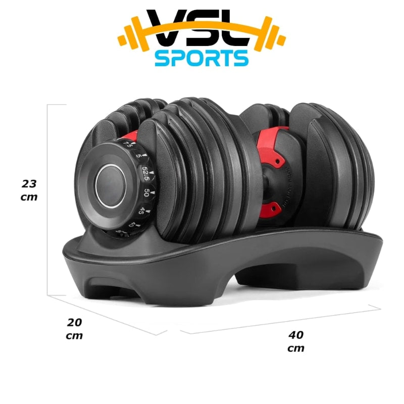 VSL Sports -  Ρυθμιζόμενος αλτήρας με βάρη έως 24kg και βάση στήριξης - VSL140067