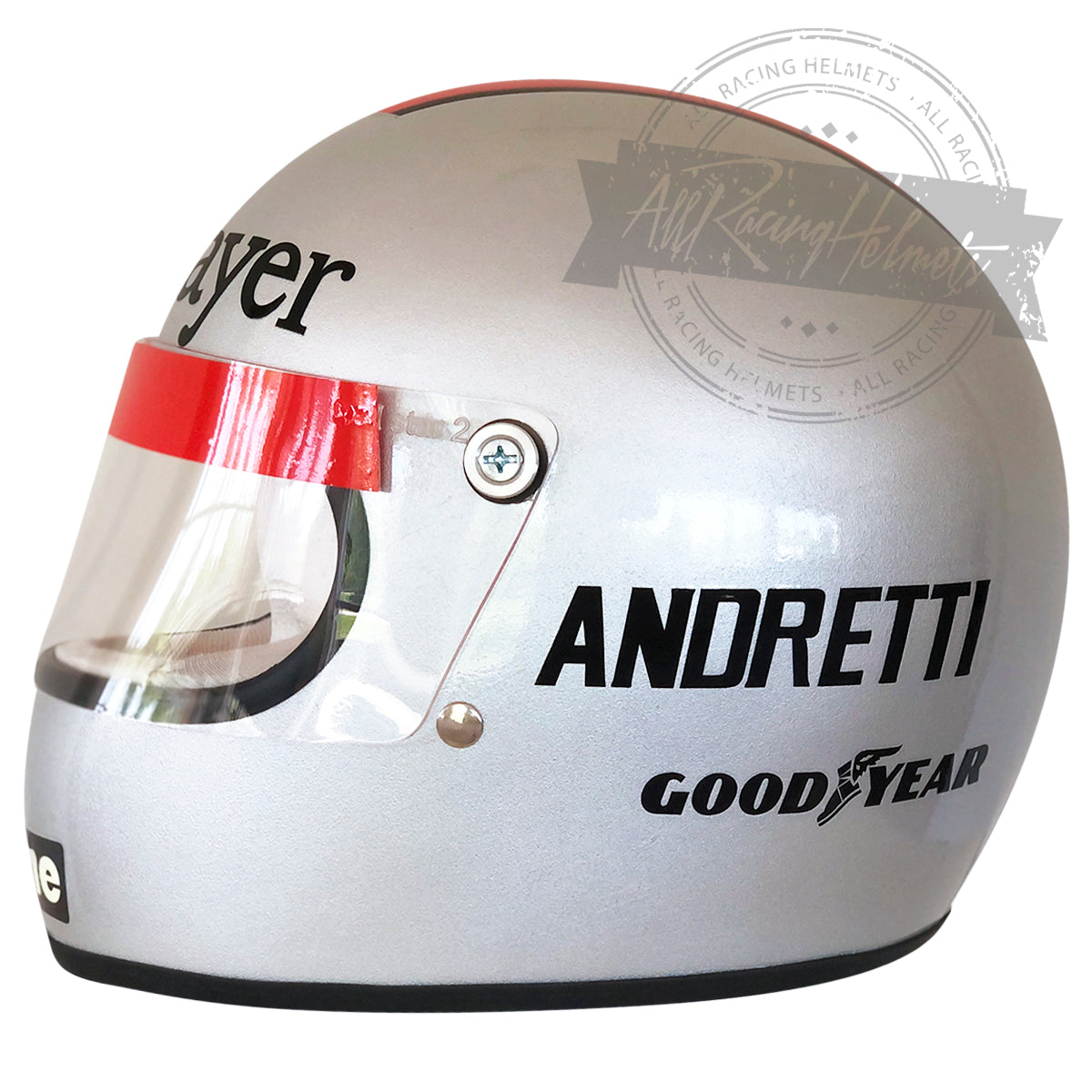 Mario Andretti 1978 F1 Replica Helmet Scale 1 1 All Racing Helmets