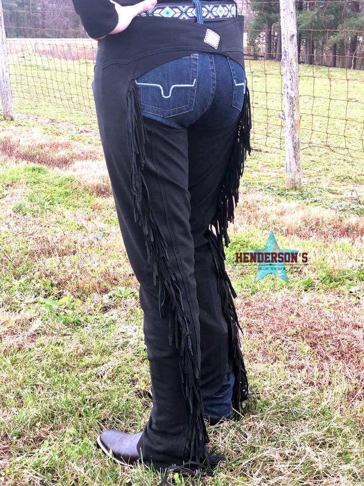 Ultra Suede Chaps For Ladies ~ Black Hendersons Western Store