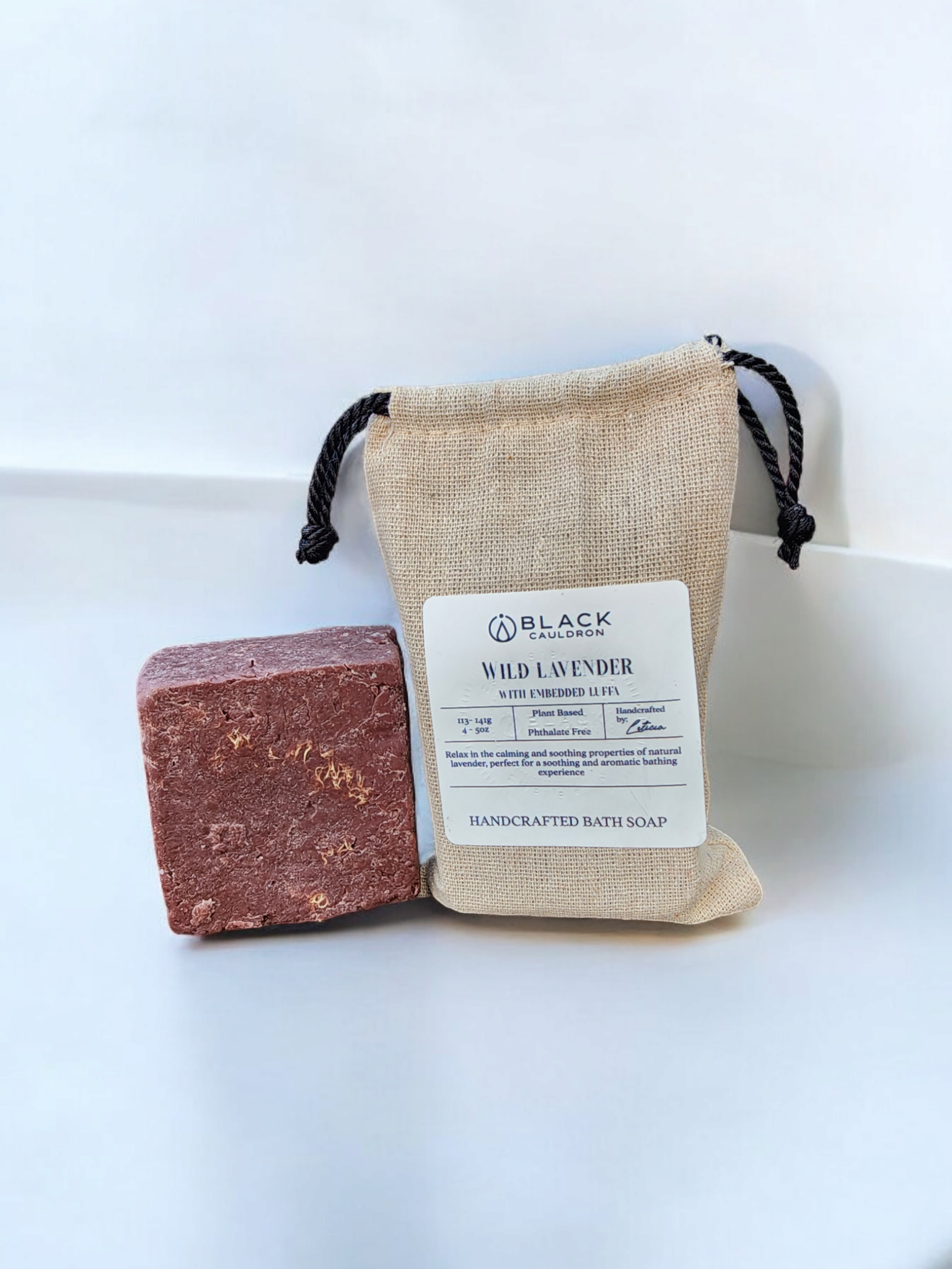 Lavender - Face & Body Soap with embedded luffa