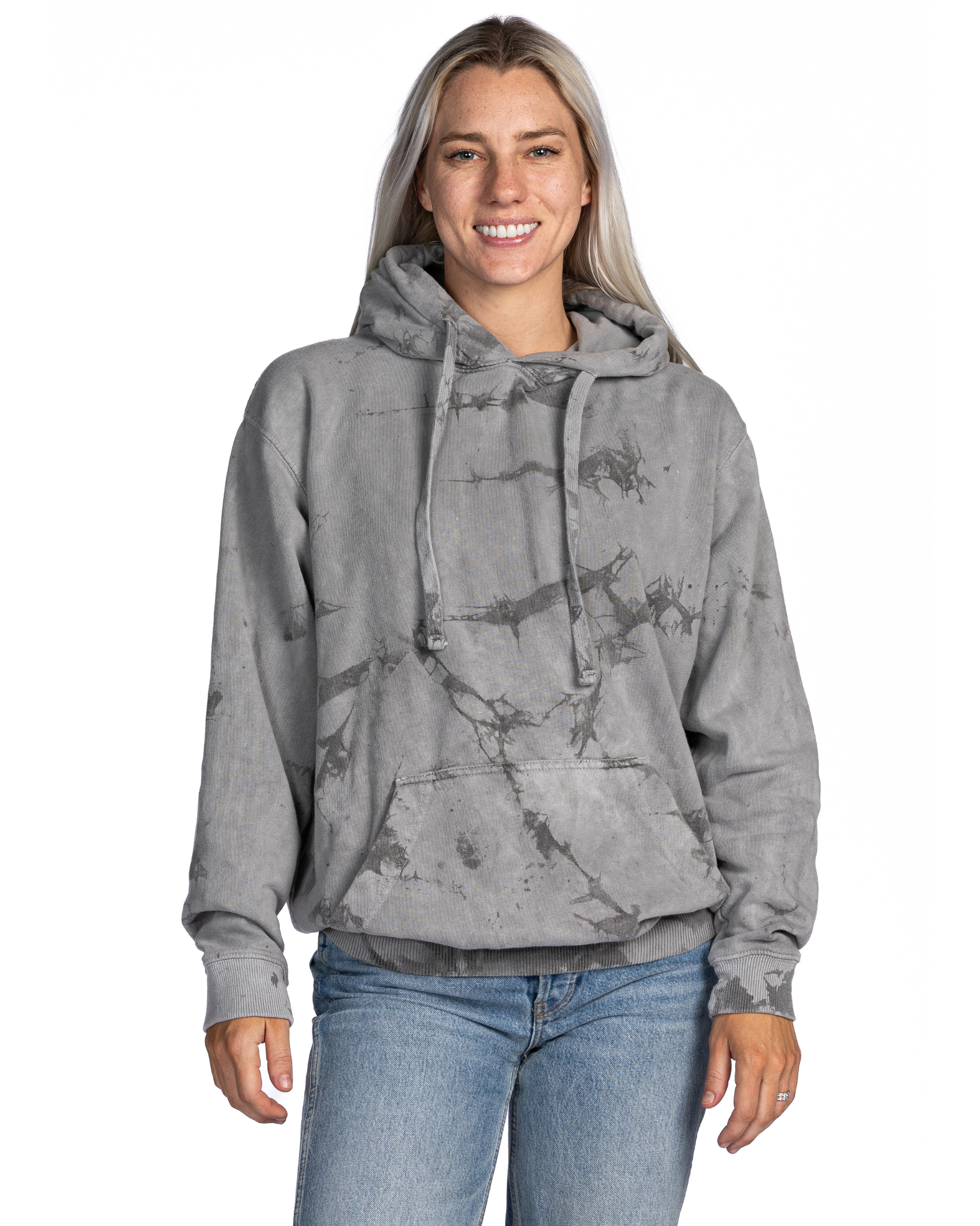 Crush Garment Dye Premium Fleece Hoodie - Stone - Dyenomite Apparel Wholesale product image