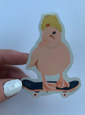 Skater Duck Sticker - Made by Jasey - Skater Stickers