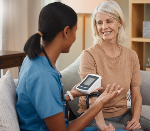 Nurse taking a blood pressure