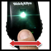 welch allyn coaxial ophthalmoscope with aperture selection disc