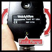 welch allyn ophthalmoscope with a lens selection disc