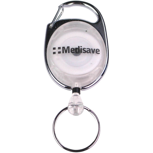 Medium Duty Badge Reel With Strap Clip - Chrome - Pack of 50