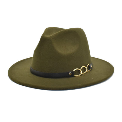 Solid Color Woolen Top Hat