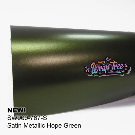 Avery Dennison Military Green Khaki Satin SW900-712-O - Supreme Wrap (SW)  Satin Vinyl Car Wrap Sheet Roll 4inch x 6inch