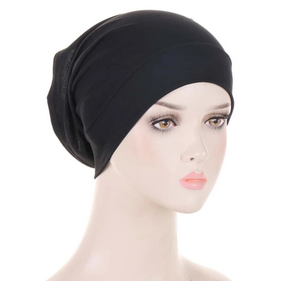 Cotton Jersey Hijab Undercap (Black) - Ayesha's Collection - the