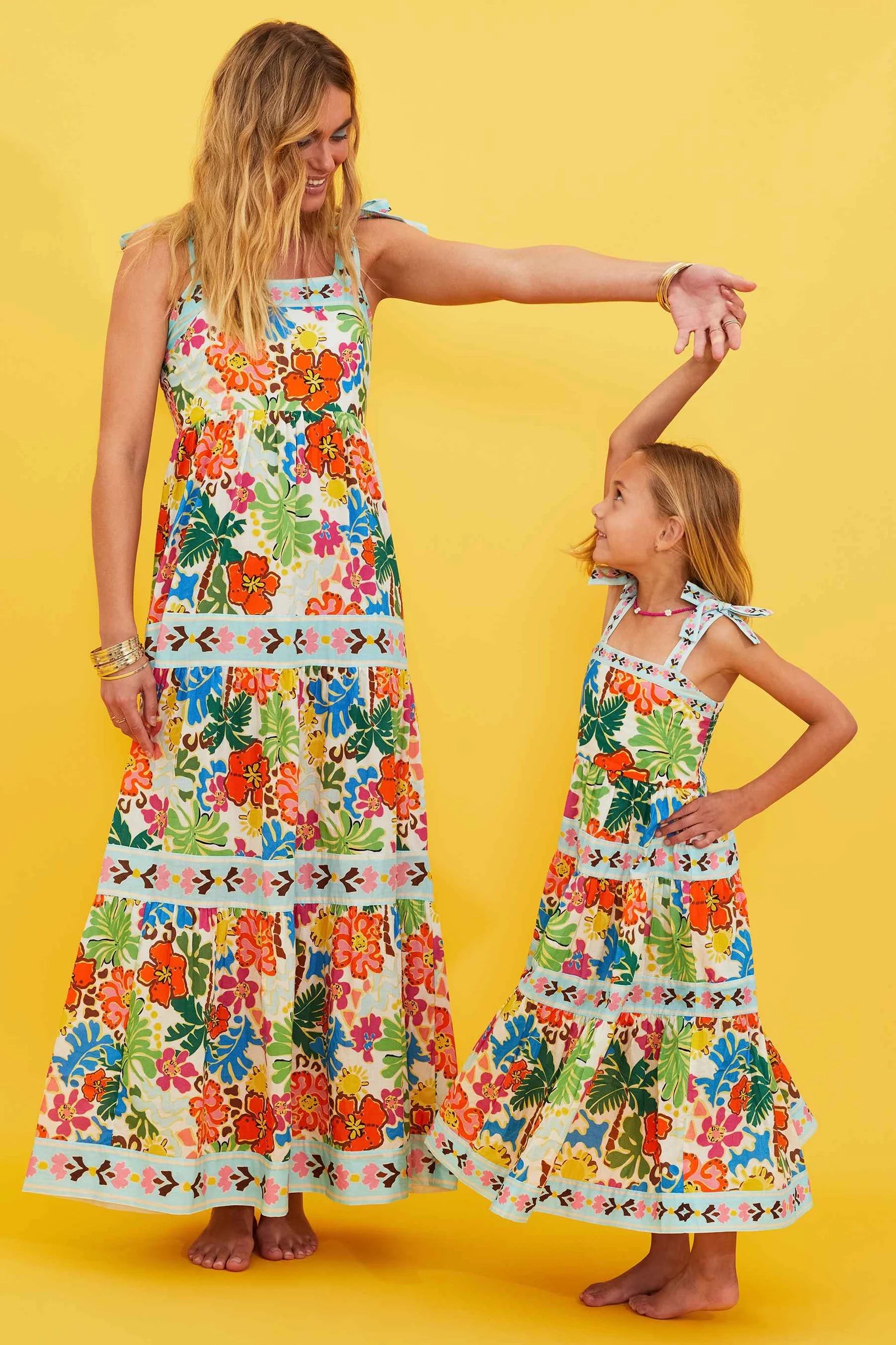 Kids Colorful Floral Print Dress 