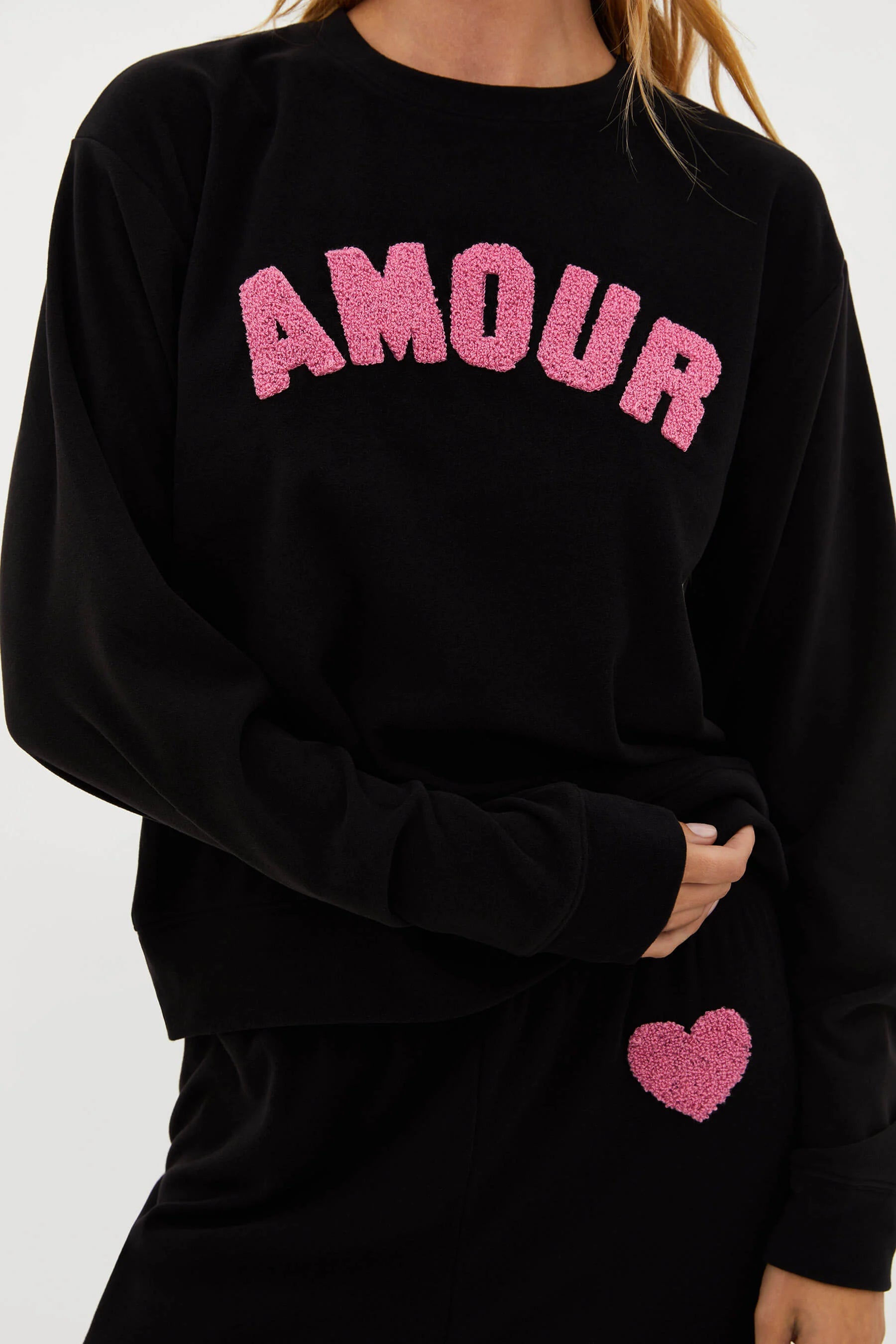 Love Themed Black Sweatshirt