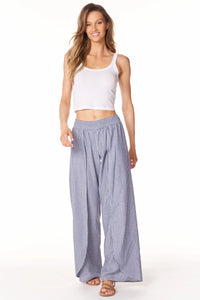 Striped Wide Leg Wrap Pant