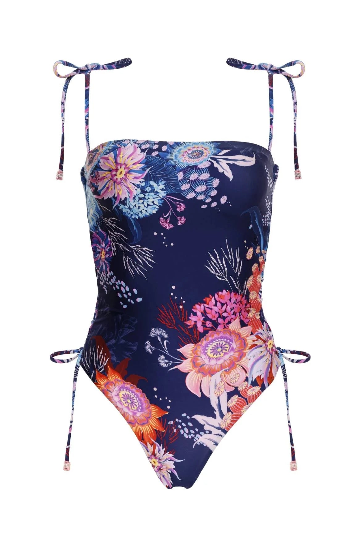 Bright Floral Print One Piece