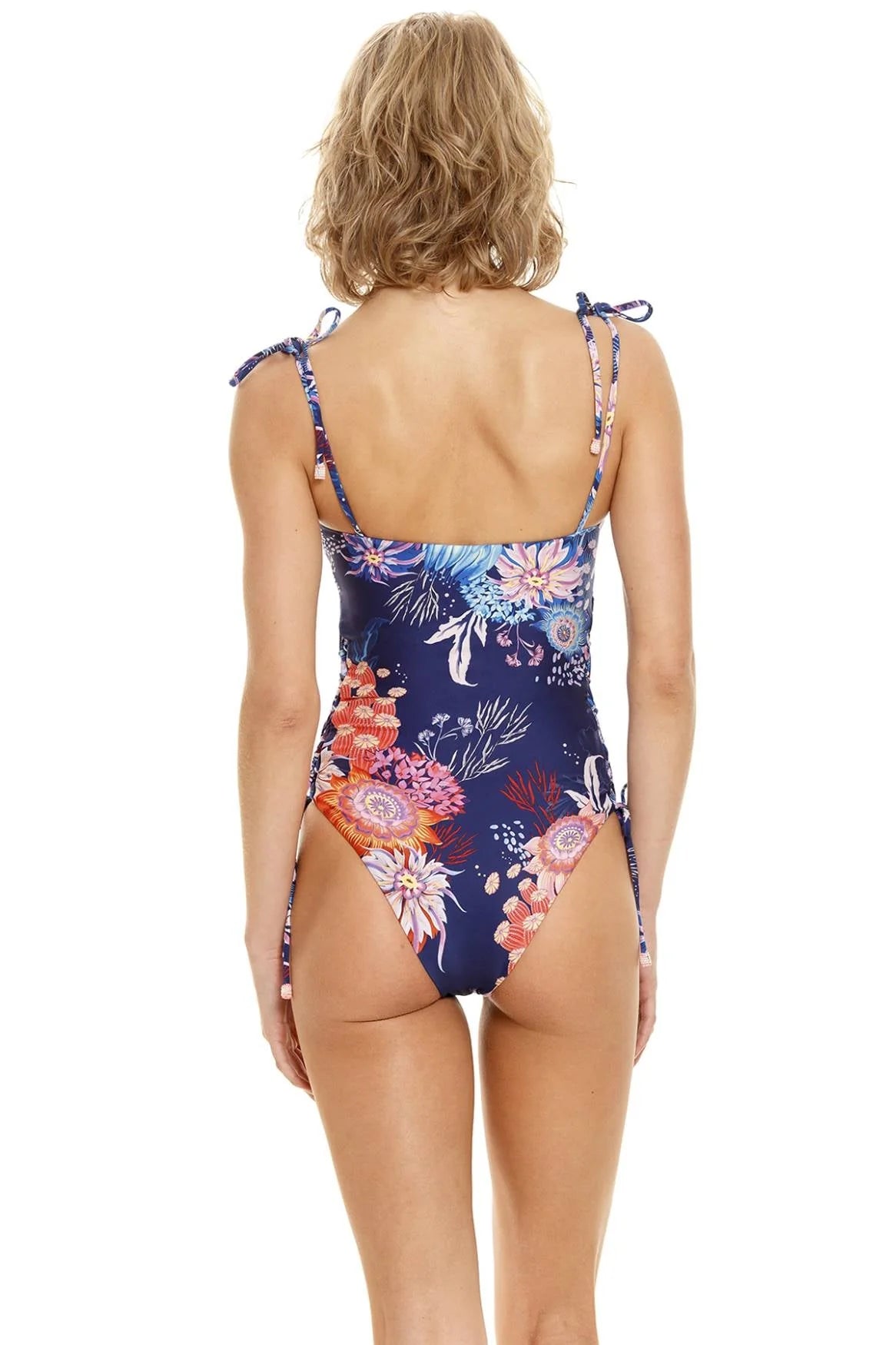 Bright Floral Print One Piece