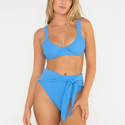 Blue Underwire Bikini Top
