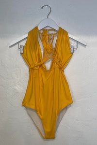 Camille One Piece - Yellow/Off White