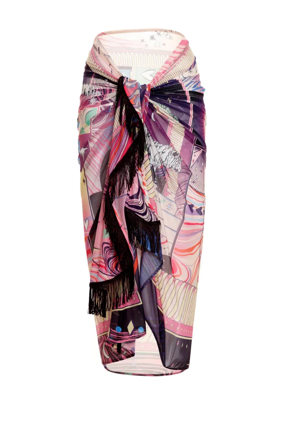 Brightly Printed Sheer Sarong