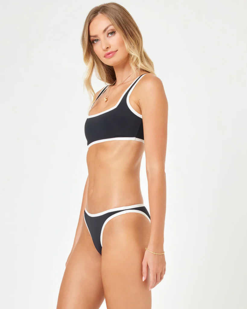 Fused Black Bikini Bottom