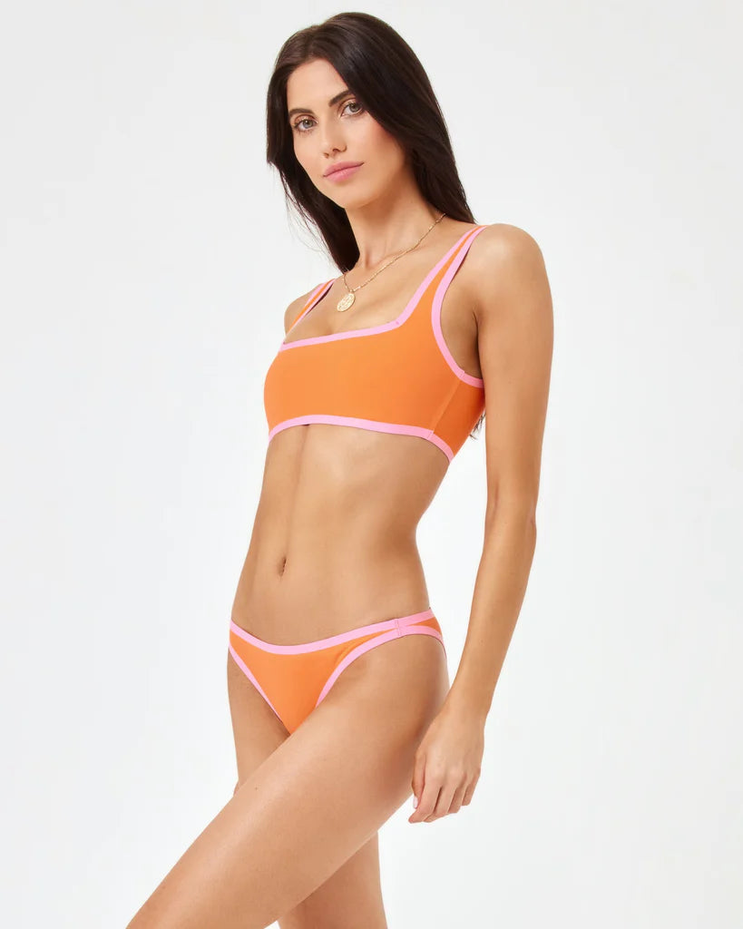 Orange Bralette Style Bikini Top