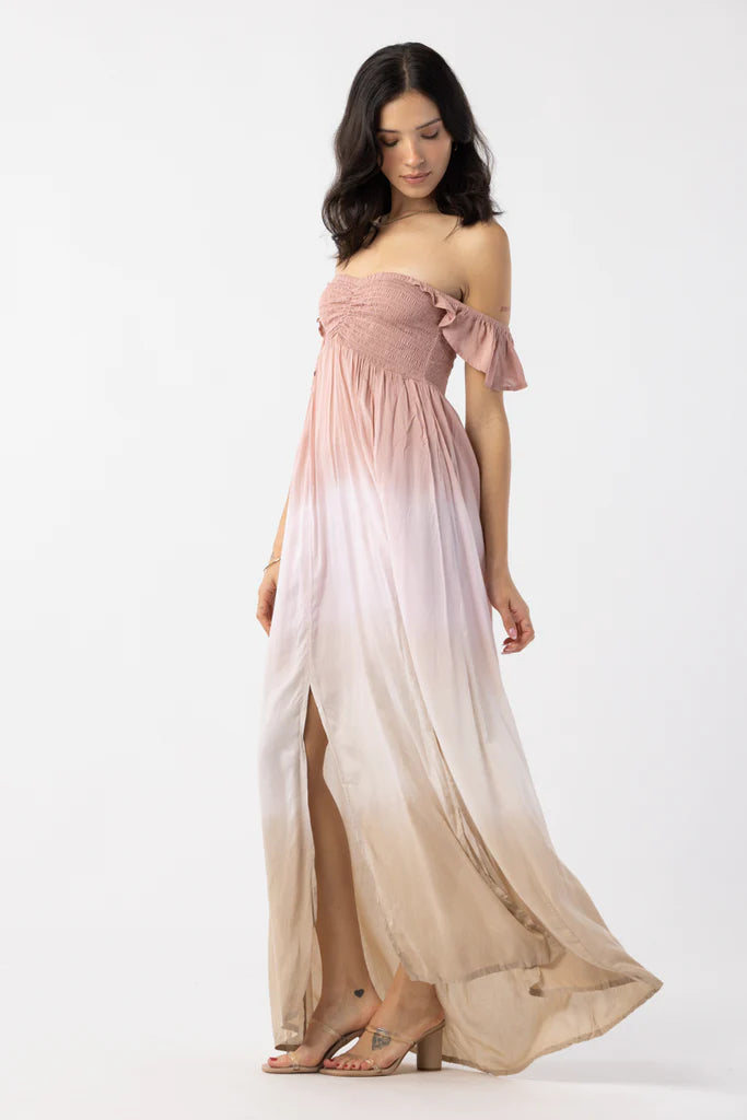 One Size Mauve Maxi Dress