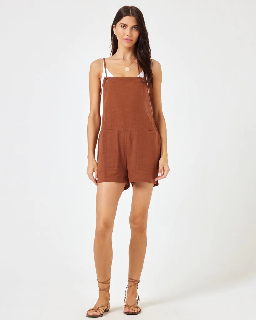 100% Cotton Brown Romper