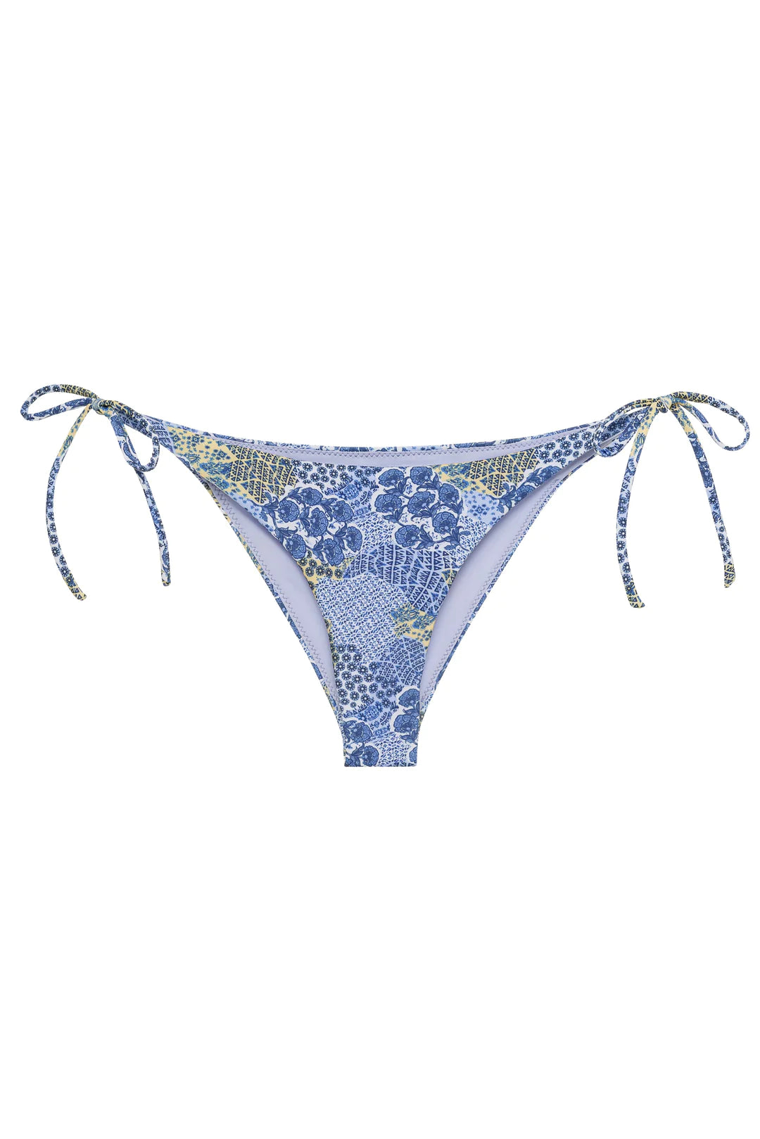 Bright Blue Floral Print Bikini Bottom