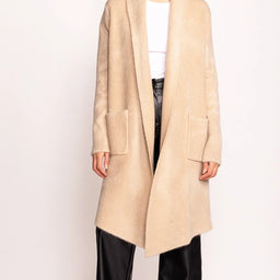 Long Beige Winter Jacket 