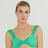  Emerald Green Twist Front Top