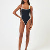 Ribbed Black One Piece 