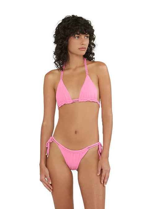 Pink Tie Side Ribbed Bottom 