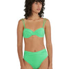 Green Ribbed Underwire Top 
