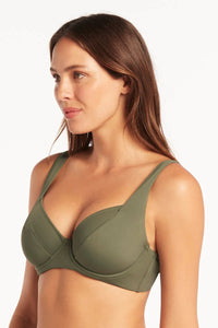 Dark Green Underwire Bra Top