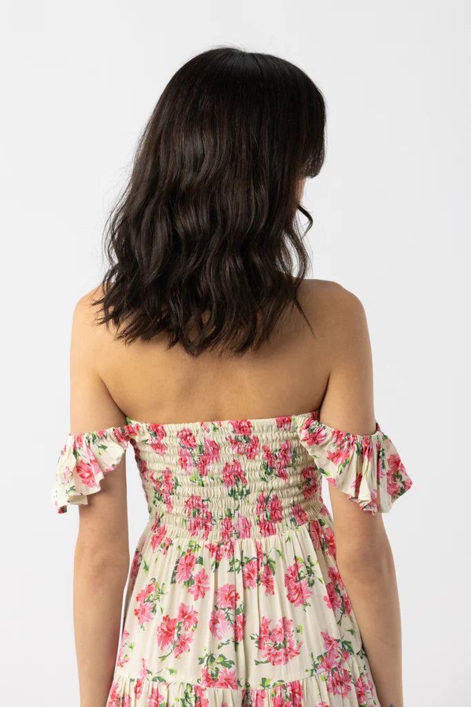 Hibiscus Print Mini Dress