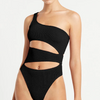 One Shoulder One Size Black One Piece
