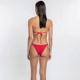 Red Macrame Detailed Skimpy Bottom